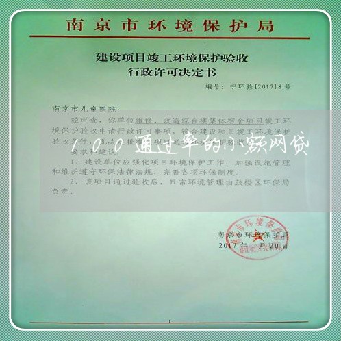 100通过率的小额网贷 100通过率的小额网贷