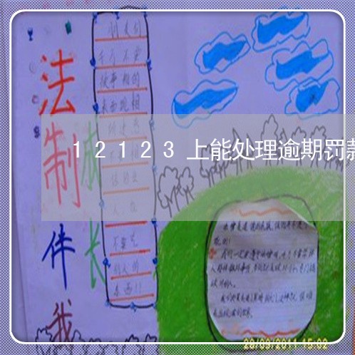12123上能处理逾期罚款 12123上能处理逾期罚款