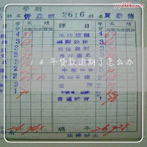 14年贷款逾期了怎么办 14年贷款逾期了怎么办