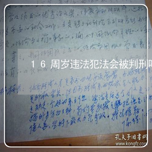 16周岁违法犯法会被判刑吗