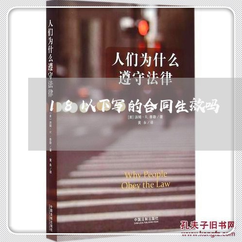 18以下写的合同生效吗/2023030538471