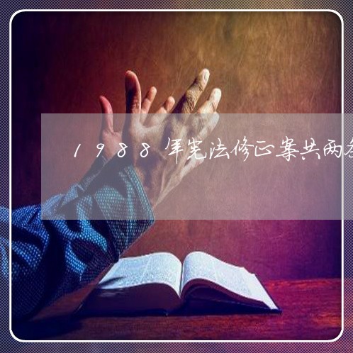 1988年宪法修正案共两条 1988年宪法修正案共两条