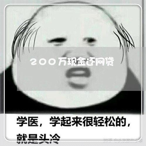 200万现金还网贷/2023091450593