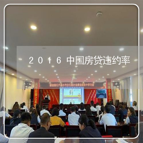 2016中国房贷违约率/2023041915836