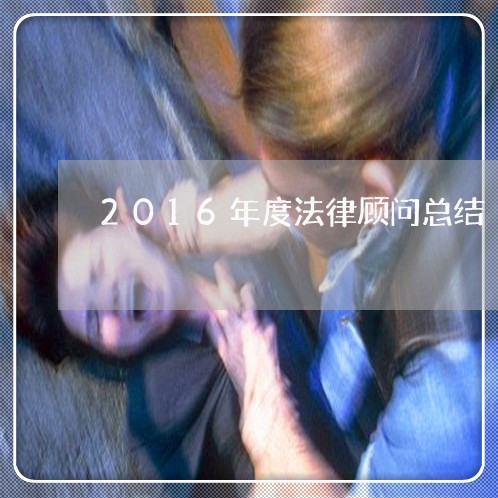 2016年度法律顾问总结 2016年度法律顾问总结