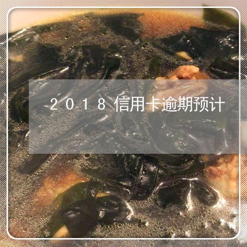 2018信用卡逾期预计/2023061938150