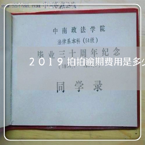 2019拍拍逾期费用是多少