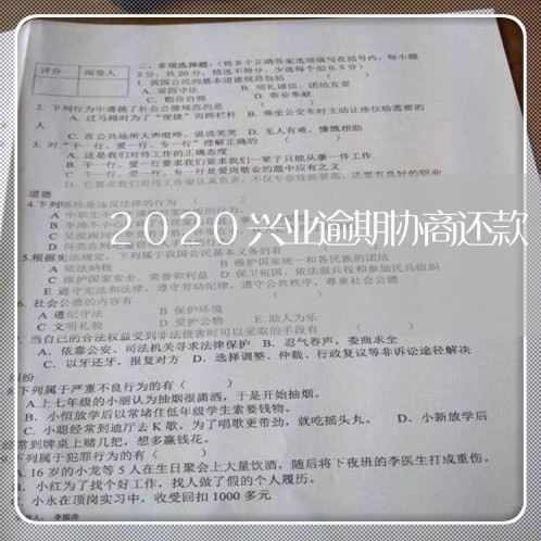 2020兴业逾期协商还款/2023100726280