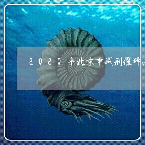 2020年北京市减刑假释法规