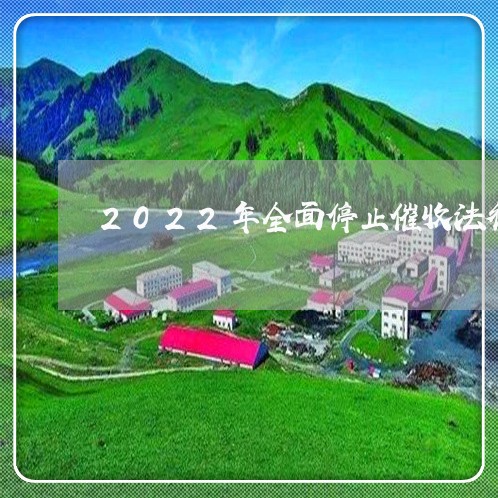 2022年全面停止催收法律法规/2023021774169