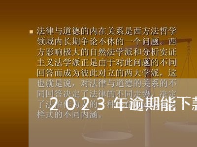 2023年逾期能下款的网贷/2023120459471