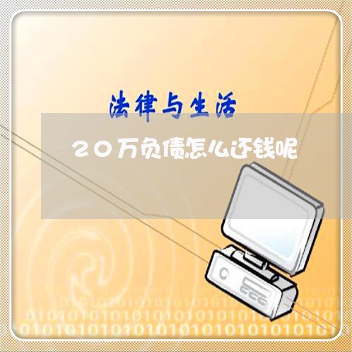 20万负债怎么还钱呢/2023020755734