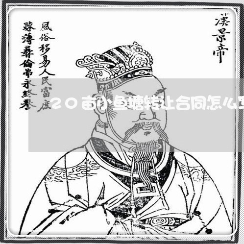 20亩小鱼塘转让合同怎么写/2023041743825 20亩小鱼塘转让合同怎么写/2023041743825