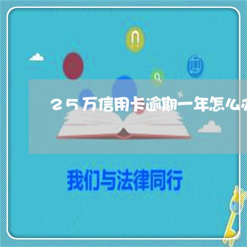 25万信用卡逾期一年怎么办/2023062773816