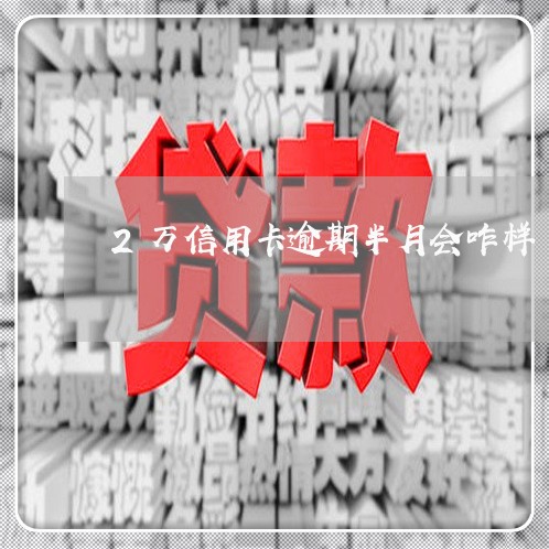 2万信用卡逾期半月会咋样/2023060193824 2万信用卡逾期半月会咋样/2023060193824