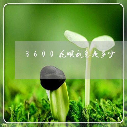 3600花呗利息是多少/2023030215168