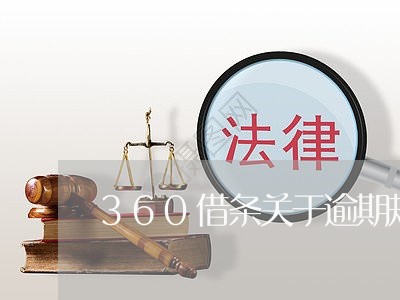 360借条关于逾期规定/2023061992725