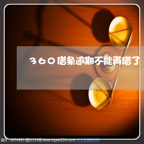 360借条逾期不能再借了