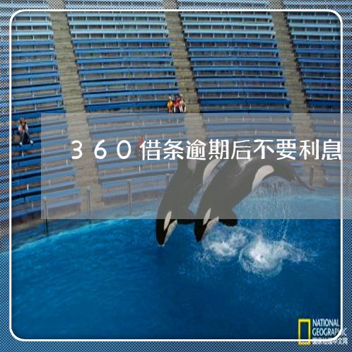 360借条逾期后不要利息