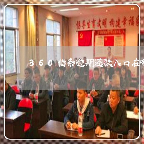 360借条逾期还款入口在哪儿 360借条逾期还款入口在哪儿
