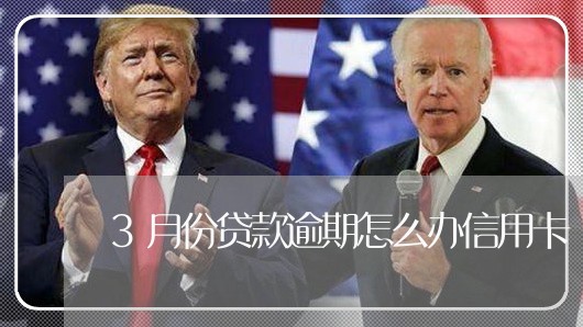 3月份贷款逾期怎么办信用卡/2023032448368