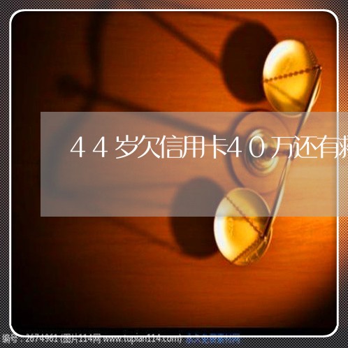 44岁欠信用卡40万还有救吗 44岁欠信用卡40万还有救吗