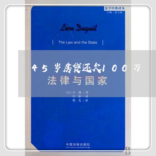 45岁房贷还欠100万/2023041905959