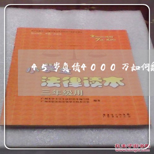 45岁负债4000万如何翻身/2023030213936 45岁负债4000万如何翻身/2023030213936