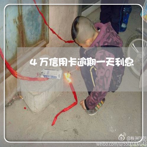 4万信用卡逾期一天利息 4万信用卡逾期一天利息