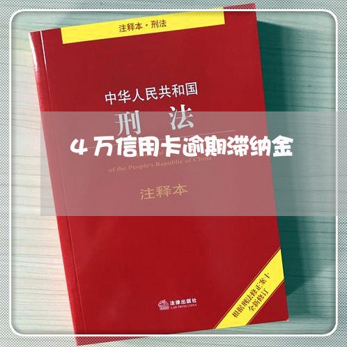 4万信用卡逾期滞纳金/2023032343626