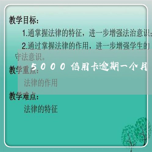 5000信用卡逾期一个月/2023041235280