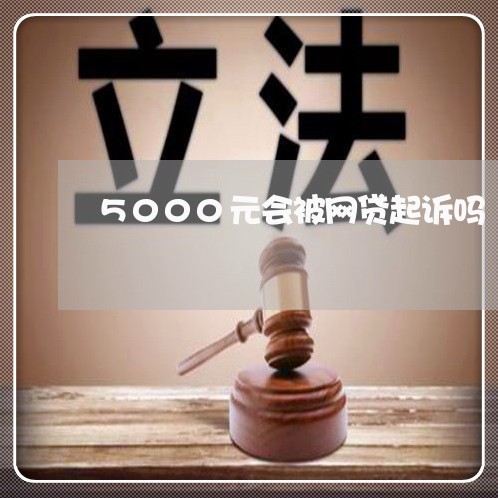 5000元会被网贷起诉吗/2023112461726