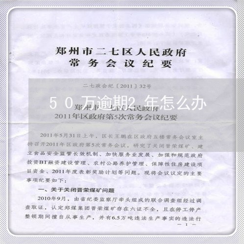 50万逾期2年怎么办