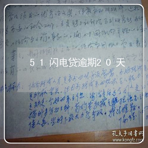 51闪电贷逾期20天