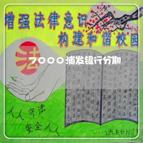 7000浦发银行分期/2023120893835