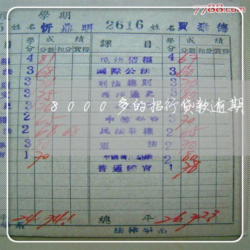 8000多的招行贷款逾期