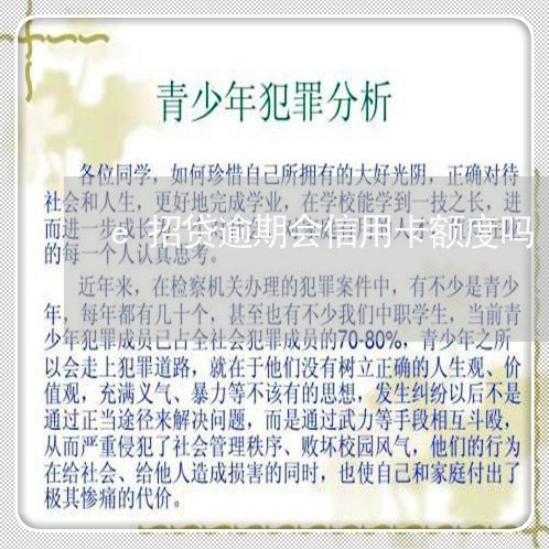 e招贷逾期会信用卡额度吗 e招贷逾期会信用卡额度吗