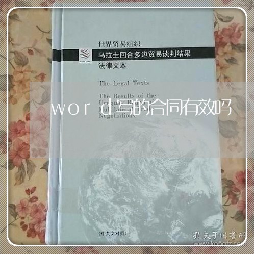 word写的合同有效吗/2023041038593 word写的合同有效吗/2023041038593