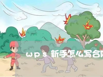 wps新手怎么写合同书/2023041228352 wps新手怎么写合同书/2023041228352