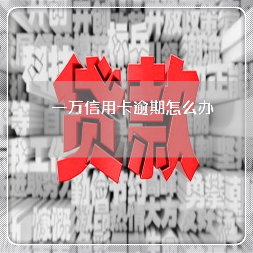 一万信用卡逾期怎么办/2023061709472