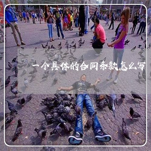 一个具体的合同条款怎么写/2023060674915