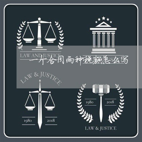 一个合同两种税额怎么写/2023060652301 一个合同两种税额怎么写/2023060652301
