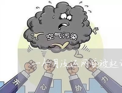 一个月没还网贷被起诉了/2023112673594