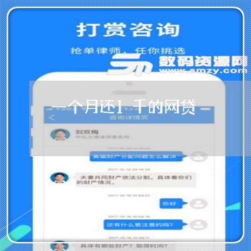 一个月还1千的网贷/2023111881404