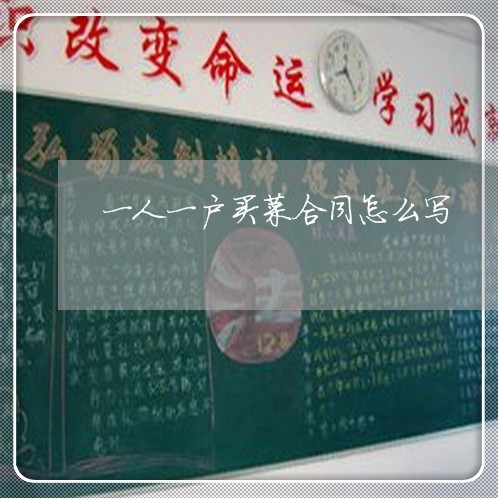 一人一户买菜合同怎么写/2023060882715