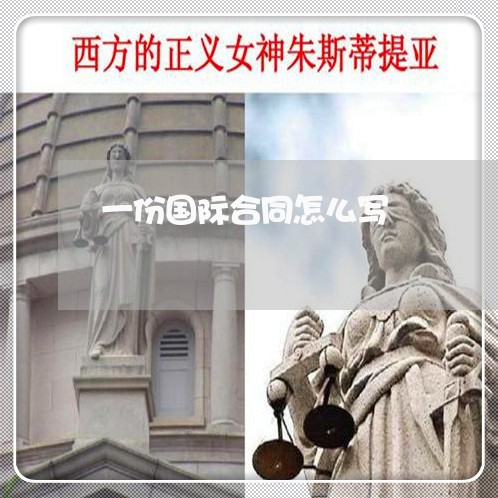 一份国际合同怎么写/2023041007383 一份国际合同怎么写/2023041007383