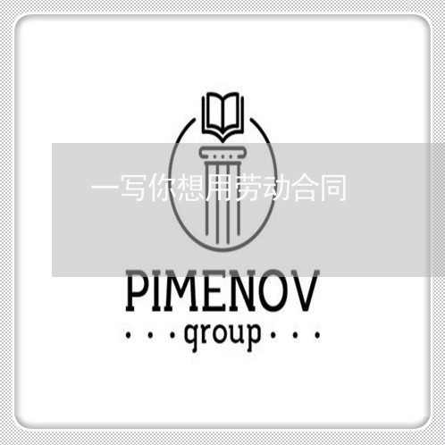 一写你想用劳动合同/2023041461491