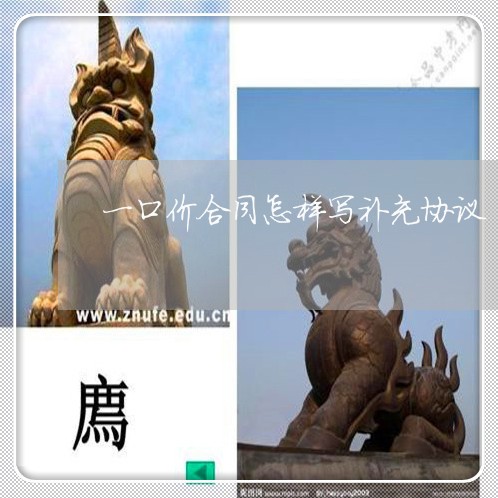 一口价合同怎样写补充协议/2023061990402