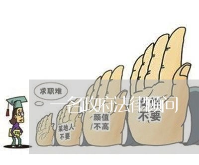 一名政府法律顾问 一名政府法律顾问