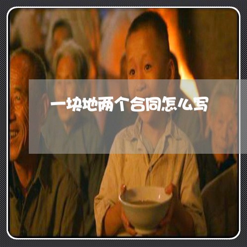 一块地两个合同怎么写/2023060626039 一块地两个合同怎么写/2023060626039